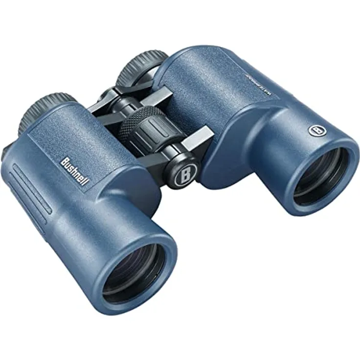Bushnell H2O 2 Fernglas 10x42 Dunkelblau Porro Voll multivergütet Wasserdicht Beschlagfrei Drehbare Augenmuscheln - Wassersport Boote
