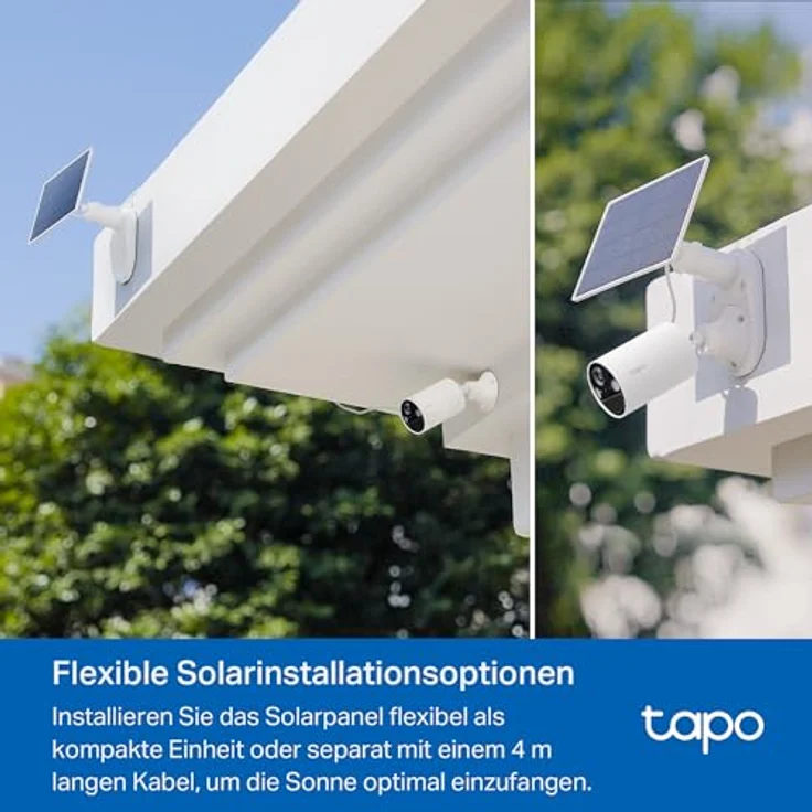 Tapo C410 KIT Solar Überwachungskamera Aussen Akku, 2K 3MP, Farbnachtsicht, 6400-mAh Akku, Zwei-Wege-Audio, Personenerkennung, Alexa&Google Assistant, 2,4 GHz – Bild 4