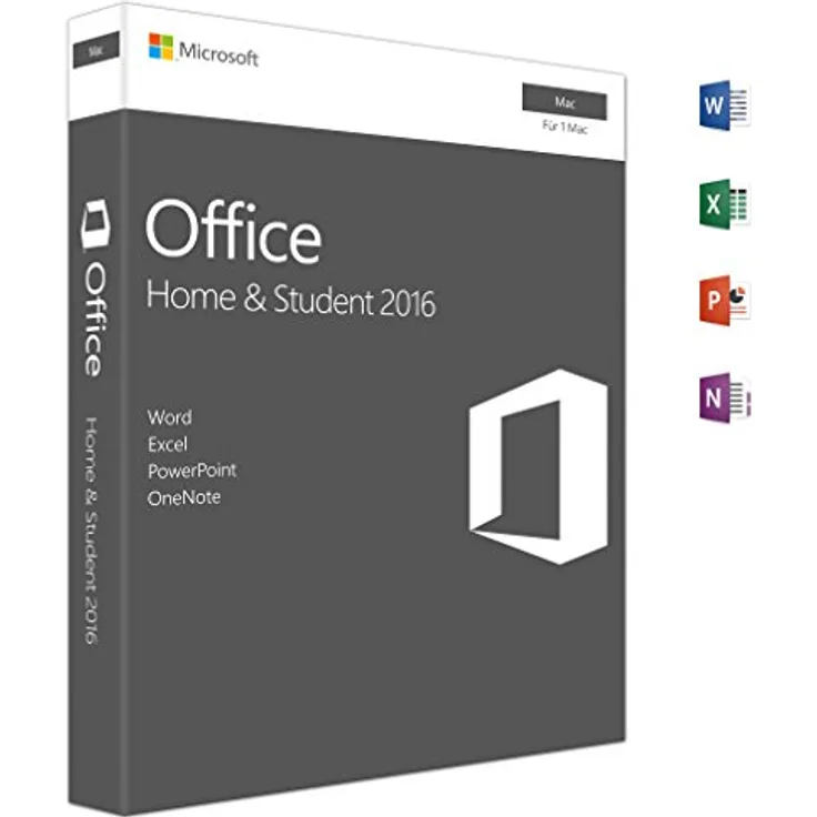Microsoft Office Home and Student 2016 | Mac | Box, Dauerlizenz für Mac mit Word, Excel, PowerPoint und OneNote