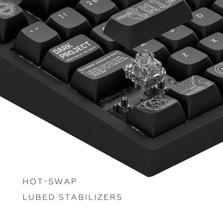 Dark Project Terra Nova R2, Kabellose 75% Gaming-Tastatur mit G3MS Moonstone-Schaltern, Schwarz, ANSI US Layout, RGB, Hot-Swap – Bild 6
