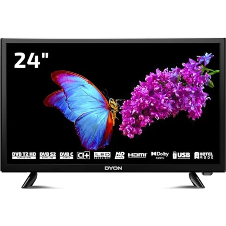 Dyon Enter 24 Pro X2 () LED TV (HD ready, kein HDR, Edge LED) HD-Triple-Tuner (Sat, Antenne, Kabel) Modelljahr 2020 Energieklasse F (DE-Modell) – Bild 2