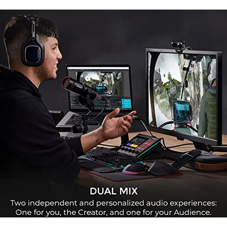 AVerMedia Live Streamer AX310 - 6-Spuren Audio Mixer mit IPS-Touchscreen zur Interaktion sowie Aktionen für OBS, Streamlabs Spotify, VTube – Bild 5