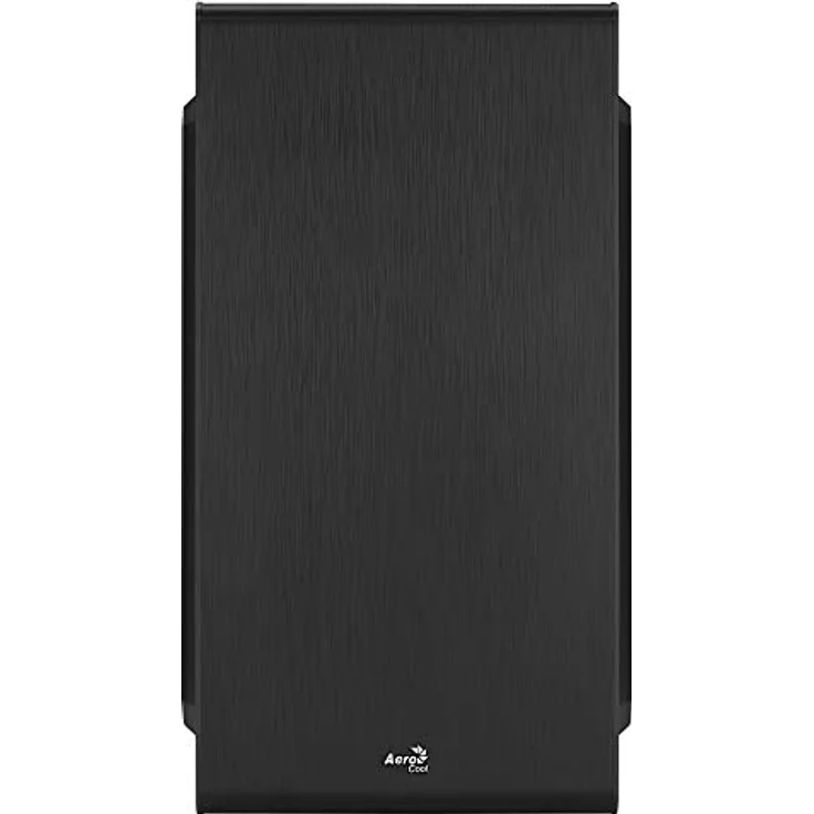 AeroCool CS-106 (mATX, Mini ITX), PC Gehäuse, Schwarz - Kompaktes Mini-Tower-Gehäuse mit gebürsteter Aluminiumfrontblende – Bild 2