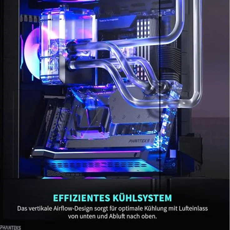 PHANTEKS Evolv X2 PC-Gehäuse, Showcase Midi-Tower, E-ATX, Tempered Glass, DRGB - schwarz – Bild 5