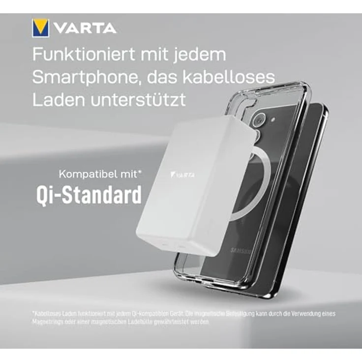 Varta Mag Pro Wireless PB 10000 mAh, Powerbank mit kabellosem Laden, 20W, Weiss – Bild 5