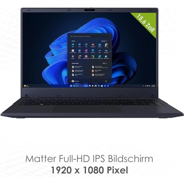 VALE V15A-N100A-16512D Notebook | 15,6" Full-HD IPS | Intel® N100 Prozessor | 16 GB RAM | 512 GB SSD | Windows 11 Pro, leicht und dünn, silber – Bild 3