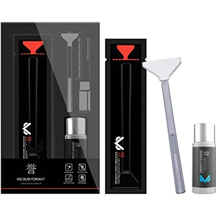 VSGO VS-S04E Professionelles Kamera-Reinigungsset für mittelgroße Rahmen CCD/CMOS/Sensor mit 12 Reinigungstupfern, 34 mm + 10 ml Reiniger