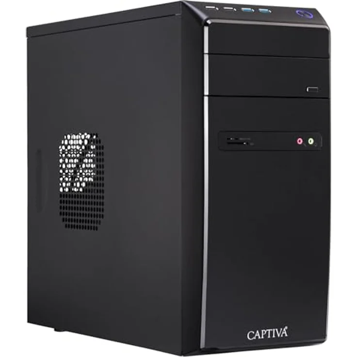 Captiva Power Starter R95-667, Desktop-PC mit AMD Ryzen 5 5600G, 8 GB RAM, 500 GB SSD, integrierte Radeon Grafikkarte, Wi-Fi 6, Schwarz – Bild 1