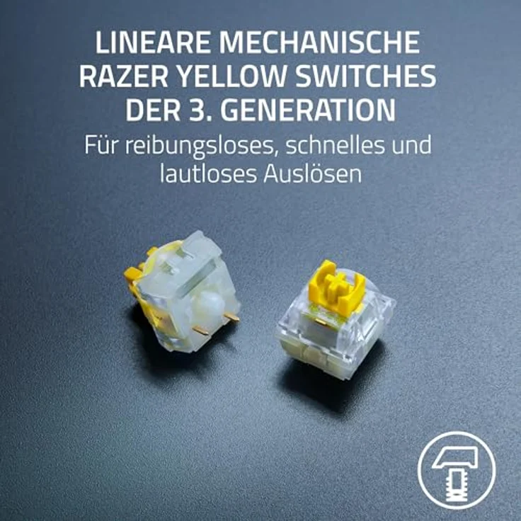 Razer BlackWidow V4 X - Fortnite Edition Mechanische Gaming-Tastatur mit RGB (Yellow Switches, 6 eigene Makro-Tasten, Doubleshot-ABS-Tastenkappen) QWERTZ DE-Layout – Bild 3