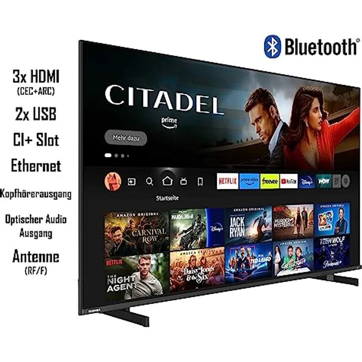 Toshiba 65QF5D63DA 65 Zoll QLED Fernseher/Fire TV (4K Ultra HD, HDR Dolby Vision, Smart TV, Triple-Tuner, Alexa Built-In, Bluetooth, Sound by Onkyo) [2023] – Bild 2