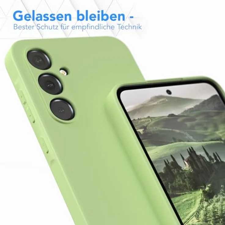 EAZY CASE Silikonhülle für Samsung Galaxy A55, Pastellgrün, stoßfest mit Kameraschutz, dünn und kratzresistent, kompatibel mit kabellosem Laden – Bild 4