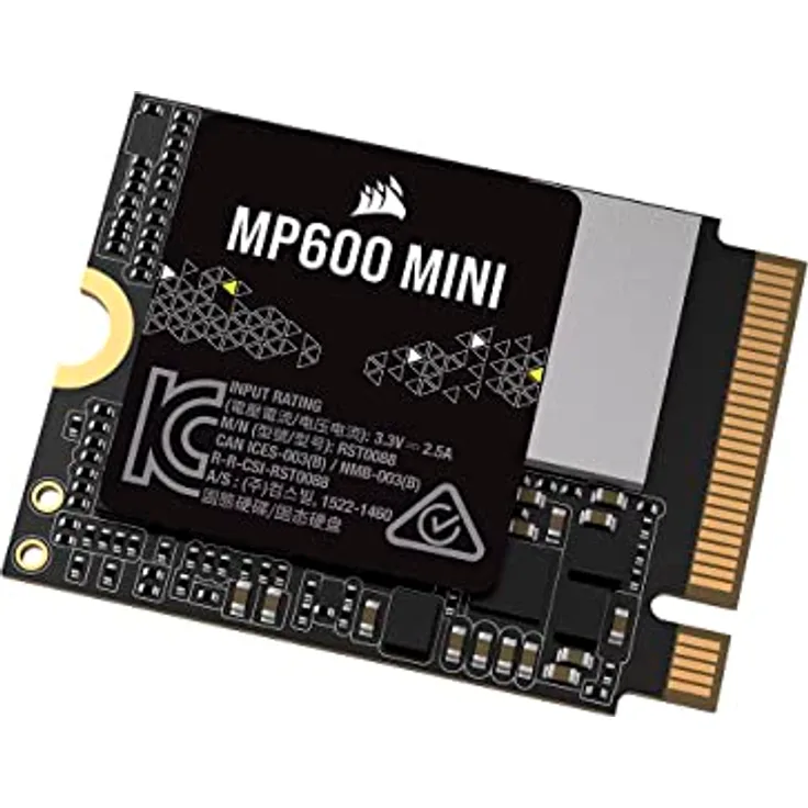 Corsair MP600 MINI 2TB NVMe PCIe M.2 2230 SSD (2000 GB, M.2 2230), SSD - Hochleistungs-SSD mit 2000 GB Speicherkapazität