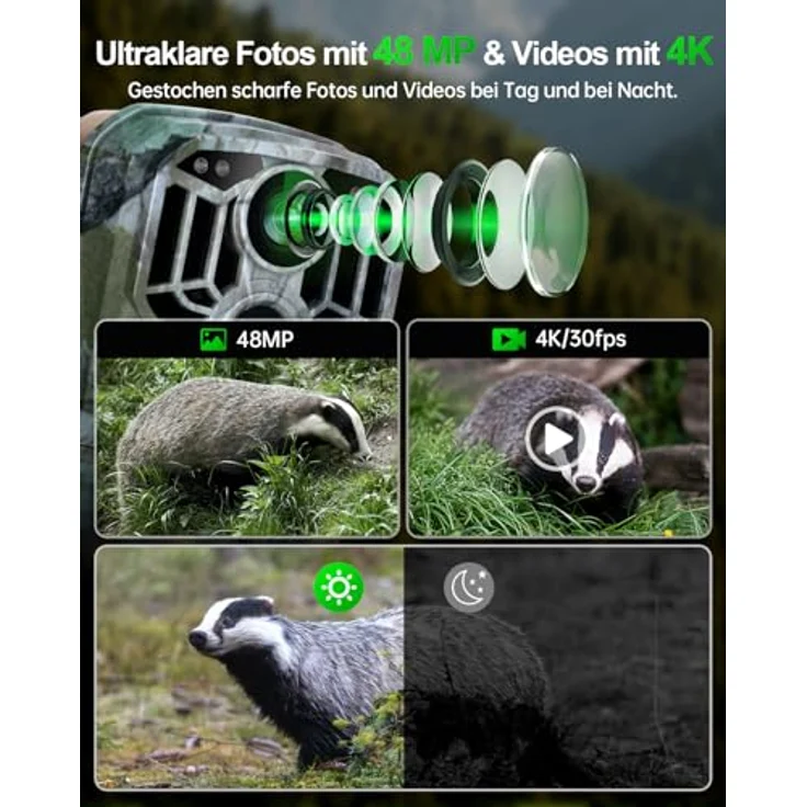 Rollei 4K WiFi Wildkamera D61T1AW Überwachungskamera – Bild 3