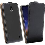 cofi1453® Flip Case für NOKIA 2.2, vertikal aufklappbare Schutzhülle in Schwarz, 360° Rundumschutz - Preisvergleich