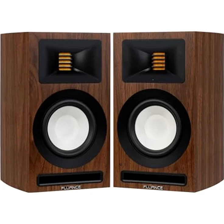 Fluance Ri71, Referenz-Regallautsprecher mit 120W-Verstärker, AMT-Hochtönern, 5"-Treibern, HDMI, Bluetooth, RCA & Subwoofer-Ausgang – Walnuss – Bild 1