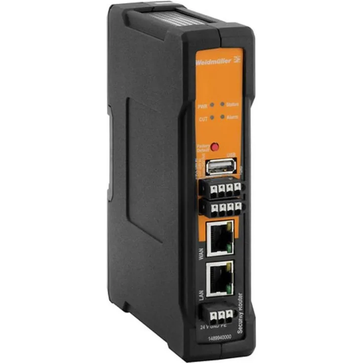 Weidmüller IE-SR-2GT-LAN-FN, Sicherheits-/NAT-Router Gigabit Ethernet mit integrierter Firewall und VPN, Hutschienenmontage