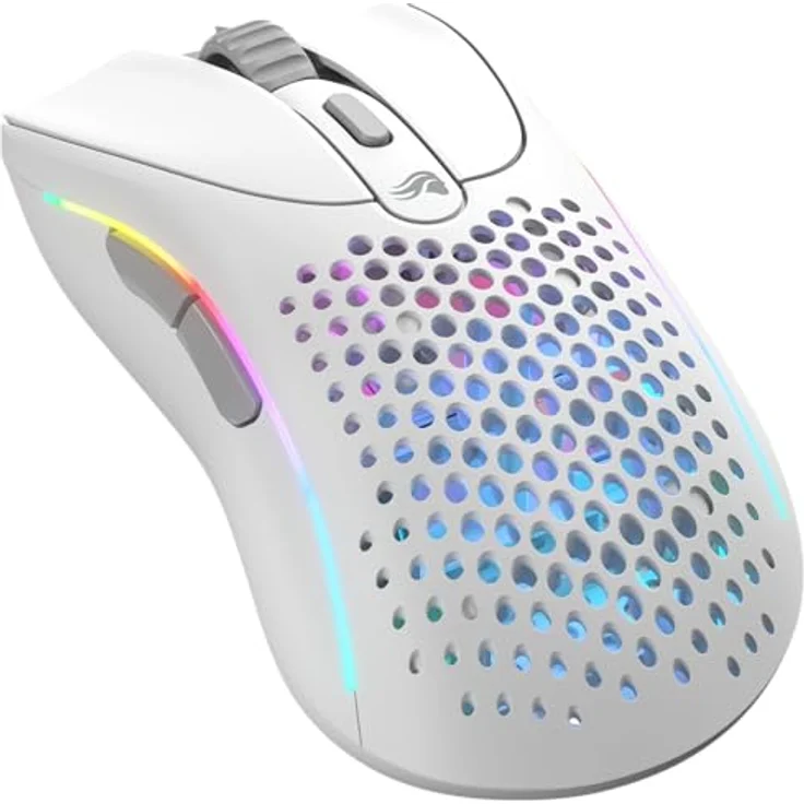 Glorious Gaming Model D 2 Wireless Gaming Mouse - superleicht 66g, bis zu 210h Batterie, 26K Opt. Sensor, 6 program. Tasten, 80 Millionen Klicks, FPS, MMO, MOBA - Mattweiß – Bild 1