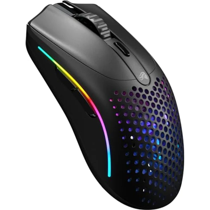 GLORIOUS Model O 2 Mini Wireless Gaming-Maus - Leichte 57g, bis 210 Stunden Akkulaufzeit, Dual Wireless 2.4 GHz und Bluetooth 5.2, optischer Sensor mit 26K, 80M Klicks, 6 Tasten, FPS - Schwarz – Bild 1