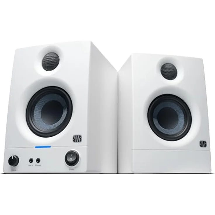 PreSonus Eris 3.5 Gen 2 Aktivlautsprecher für Multimedia und Gaming, 50 W Leistung, Weiß – Bild 4
