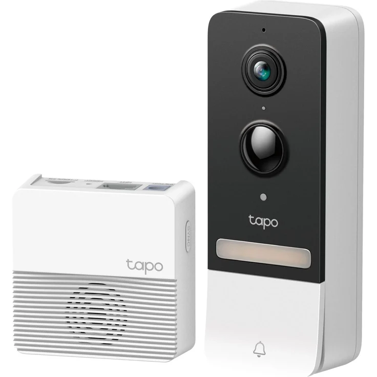 TP-Link Tapo D230S1 V1 - Video Doorbell Camera Kit, 2K 5MP, Farb-Nachtsicht, 160° Sichtfeld, wiederaufladbarer Akku, inkl. Innenglocke