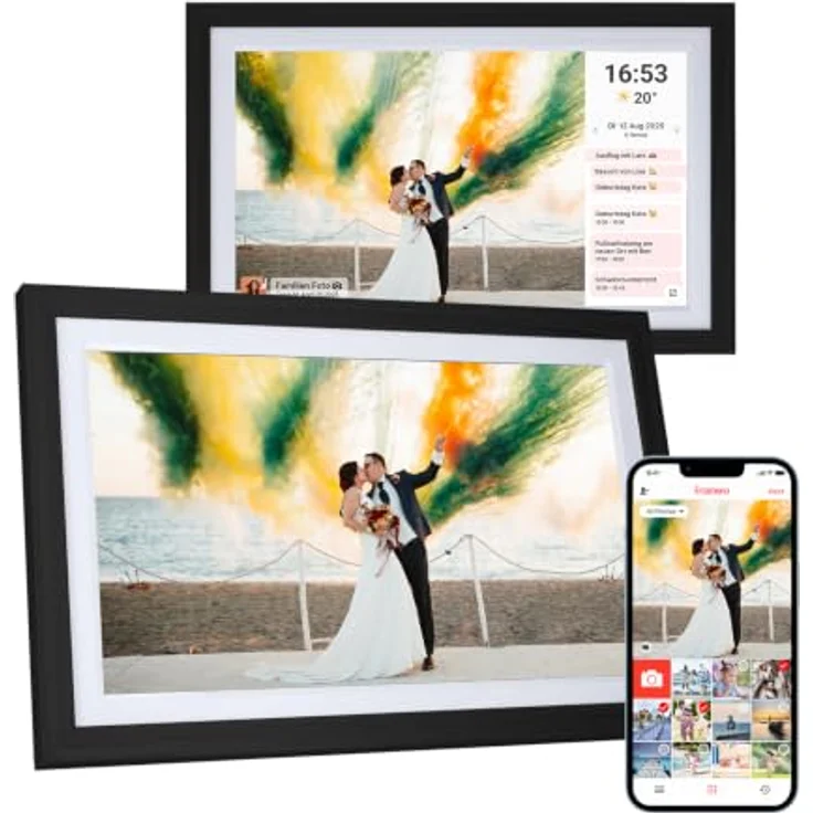 Rollei Frameo Digitaler Bilderrahmen 21,5 Zoll, WLAN, 32 GB, IPS-Display mit Kalenderfunktion und flexibler Übertragung – Bild 1