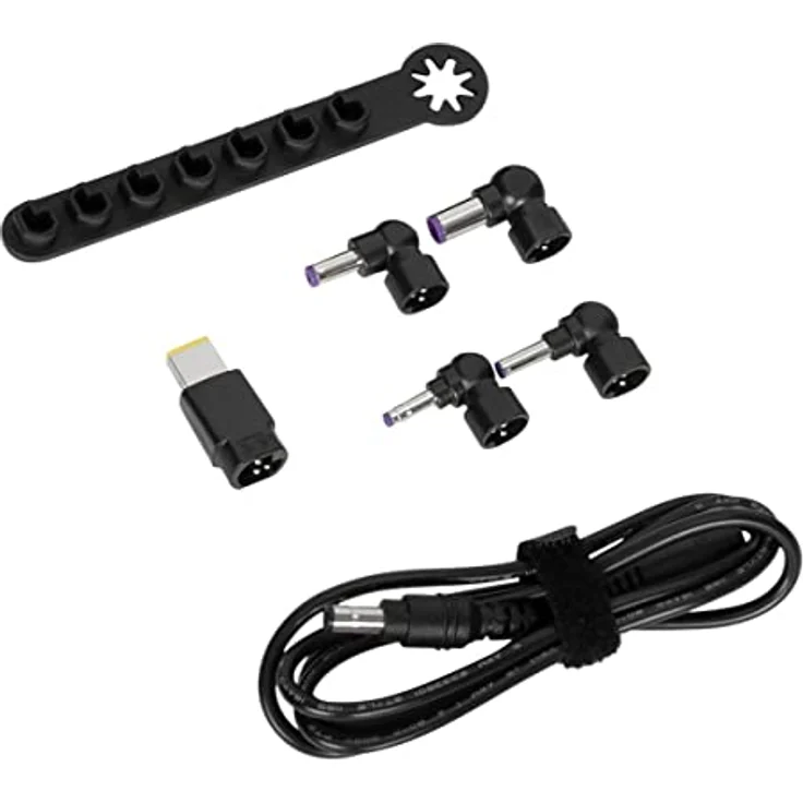 Targus ACC1134GLX, 90 W Notebook Netzteil für ältere Laptops, Schwarz mit 5 Ladeadaptern und Spitzenhalter – Bild 1