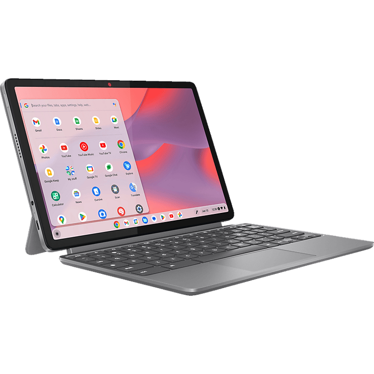 LENOVO Chromebook Duet, Chromebook, mit 10,95 Zoll Display, MediaTek Kompanio,838 Prozessor, 4 GB RAM, 128 eMMC, ARM Mali-G57, Luna Grey, Google Chrome OS