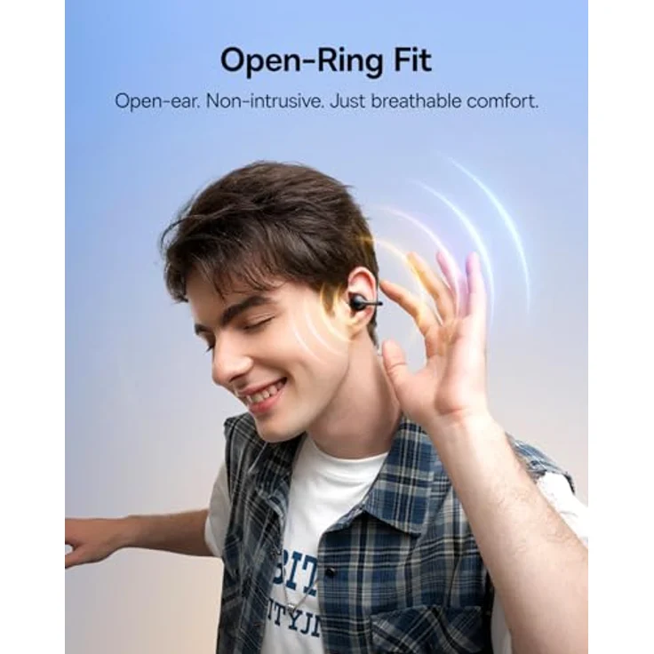 Baseus Bass BC1, Open-Ear TWS Kopfhörer mit Clip-On, leichter Tragekomfort, kraftvoller Bass, schwarz – Bild 6
