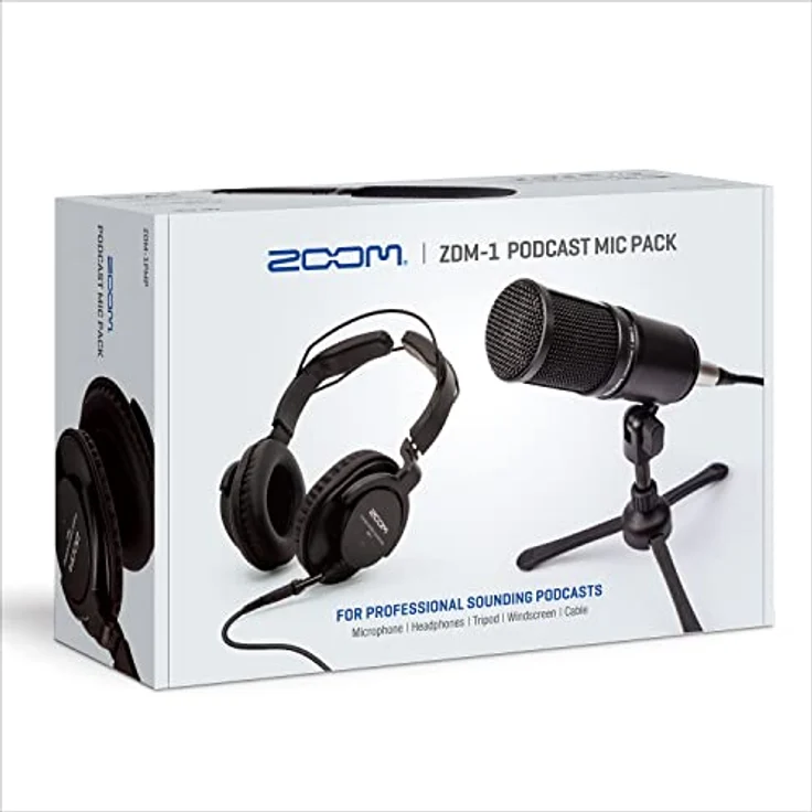 Zoom ZDM-1PMP Podcast Kit mit Mikrofon/Kabel/Headset/Stativ – Bild 3