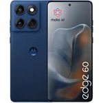 Motorola Edge 60 5G, Smartphone mit 8GB RAM, 256GB Speicher, Blau (Gibraltar Sea), Dual-SIM, IP-X9 zertifiziert