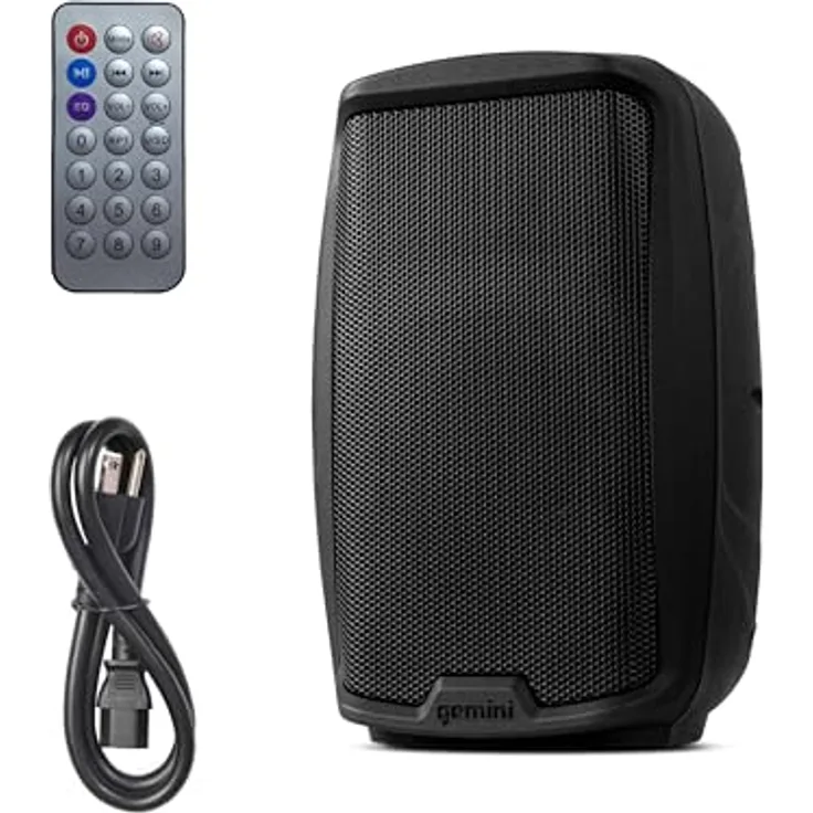 Native Gemini AS-2108BT, Bluetooth Lautsprecher mit 8-Zoll-Tieftöner und integriertem Mediaplayer, Netzbetrieb, Schwarz