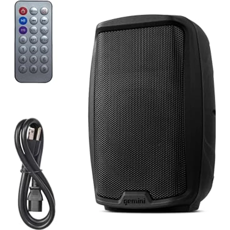 Native Gemini AS-2108BT, Bluetooth Lautsprecher mit 8-Zoll-Tieftöner und integriertem Mediaplayer, Netzbetrieb, Schwarz – Bild 1