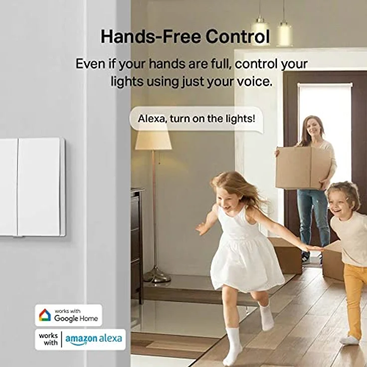 Tapo TP-Link Tapo S220 Smart Lichtschalter, 2-Gang 1-Way, Fernbedienung, Sprachsteuerung über Amazon Alexa oder den Google Assistant, batteriebetrieben [Muss mit Tapo H100 Hub verwendet Werden] – Bild 4