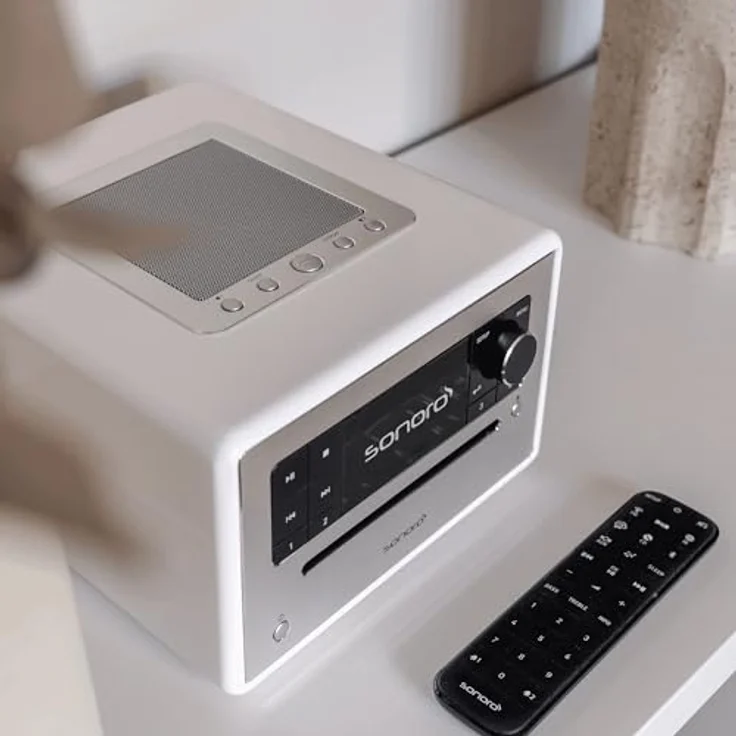sonoro Elite Internetradio mit CD-Player & Bluetooth, DAB Plus, WLAN, Wecker, Podcasts, Spotify, Amazon Music, Deezer, Weiß – Bild 5