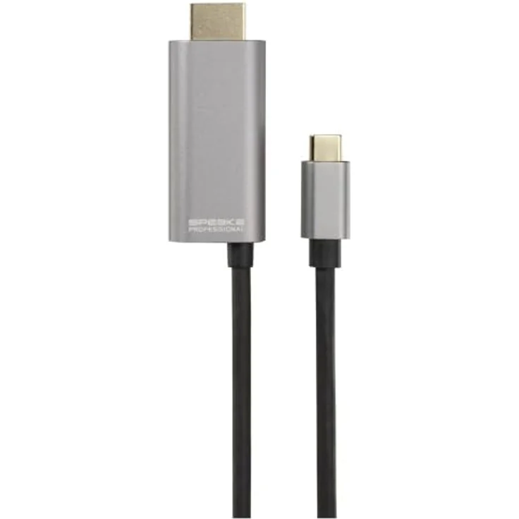 Speaka Professional USB-C® / HDMI Adapterkabel, 2.00 m, 4K Auflösung bis 3840x2160@60 Hz, Schwarz – Bild 2