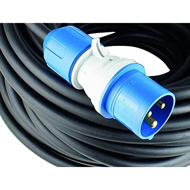 as - Schwabe CEE Camping -Verlängerungsleitung 25m mit neuer powerlight Spannungsanzeige, CEE-Stecker & -Kupplung, 3-polig, 230 V /16 A, Outdoor IP44 Spritzwasserschutz, Schwarz I 61409 – Bild 3