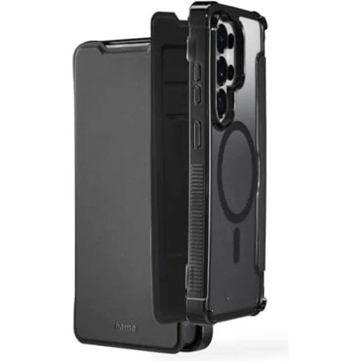 Hama Smartphone-Hülle Handytasche für Samsung Galaxy S26 Ultra, klappbar, sturz- & kratzfest, mit Magnetverschluss, Wireless Charging, zwei Kartenfächern, Schwarz