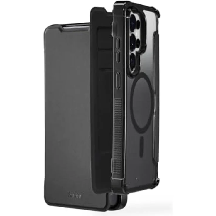 Hama Smartphone-Hülle Handytasche für Samsung Galaxy S26 Ultra, klappbar, sturz- & kratzfest, mit Magnetverschluss, Wireless Charging, zwei Kartenfächern, Schwarz – Bild 1