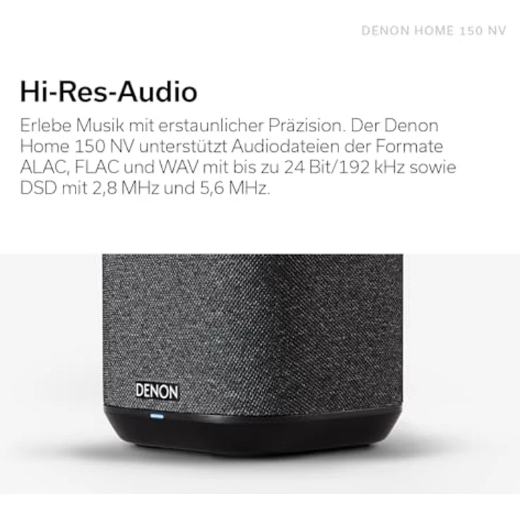 Denon Home 150 NV White – Kompakter 40W Bluetooth-Lautsprecher mit Hi-Res Audio, Multiroom, AirPlay & Streaming-Unterstützung – Bild 6