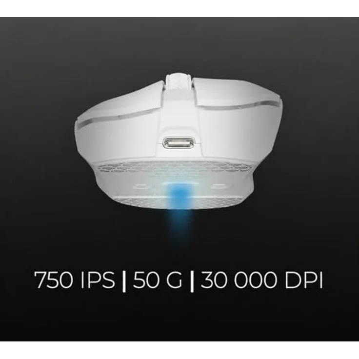 Natec GENESIS Zircon 880 Pro, Optische Wireless Maus mit 30000 DPI, 6 Tasten, Weiß – Bild 4