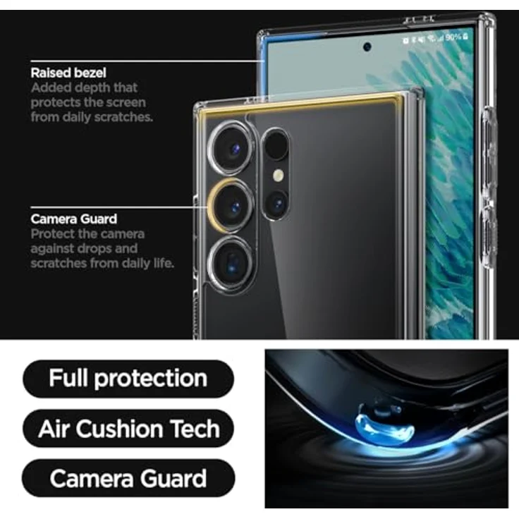 Spigen Ultra Hybrid Hülle Kompatibel mit Samsung Galaxy S24 Ultra -Crystal Clear – Bild 5