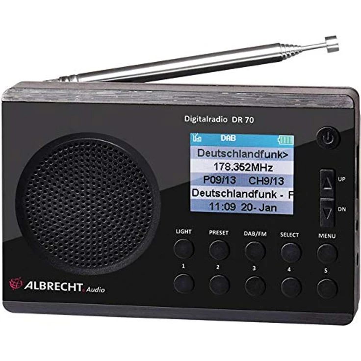 Albrecht 27370 DR70 Digitalradio (DAB+-UKW, 230V, Batteriebetrieb) schwarz – Bild 2