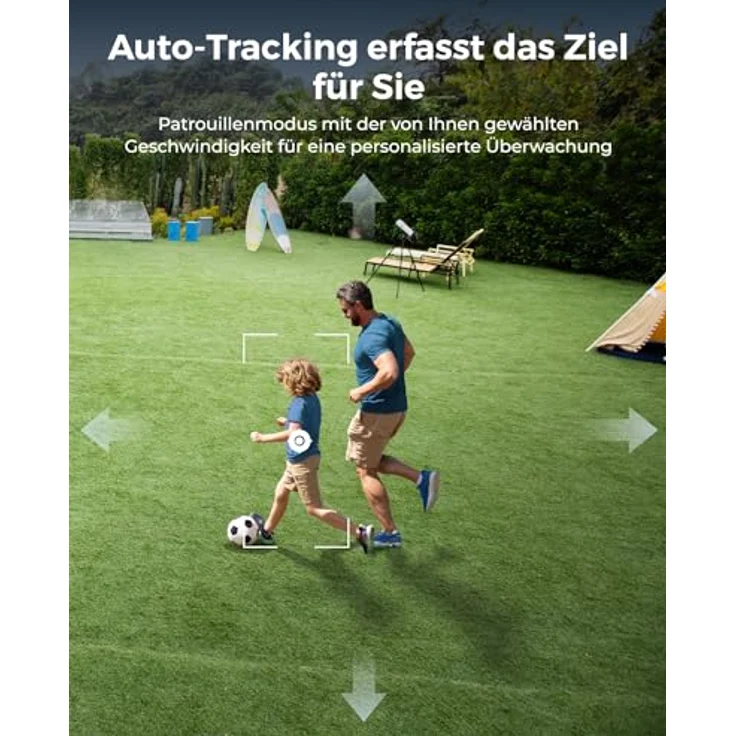 Reolink 4K 8MP UHD PTZ Outdoor Überwachungskamera PoE mit 5X 3D optischem Zoom, Auto-Tracking, Farbnachtsicht, smarte Personen-/Fahrzeug-/Tier-Erkennung, Zwei-Wege-Audio, 24/7 Aufzeichnung, RLC-823S1 in silber – Bild 5