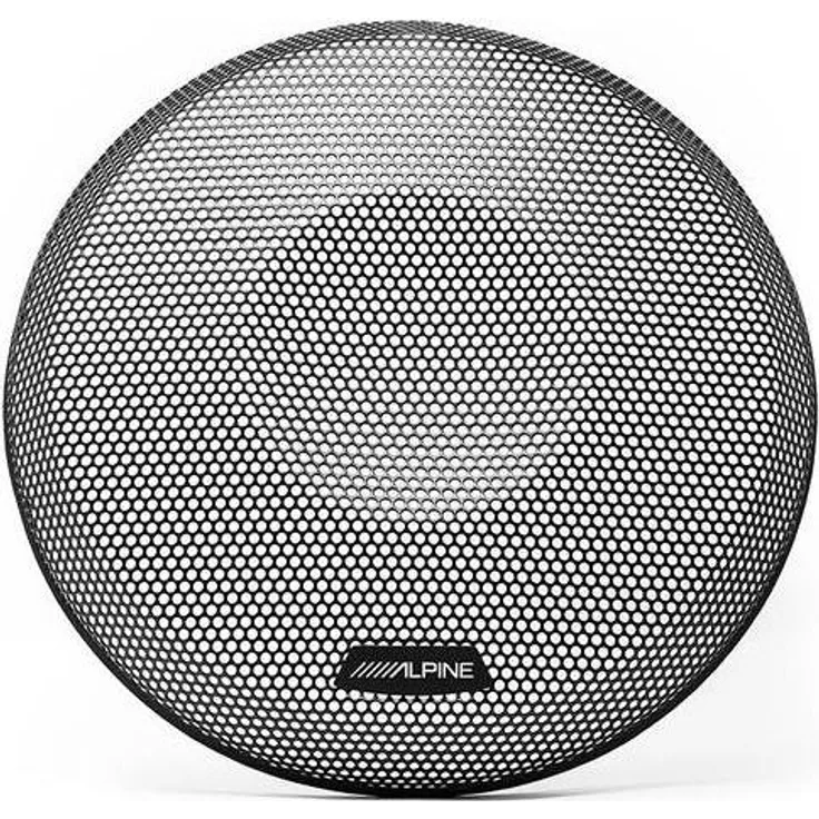 Alpine KTE-RS10G, Passives PA Lautsprecher-Gitter aus pulverbeschichtetem Schwarzmetall für RS-W10D4 und RS-W10D2 Subwoofer