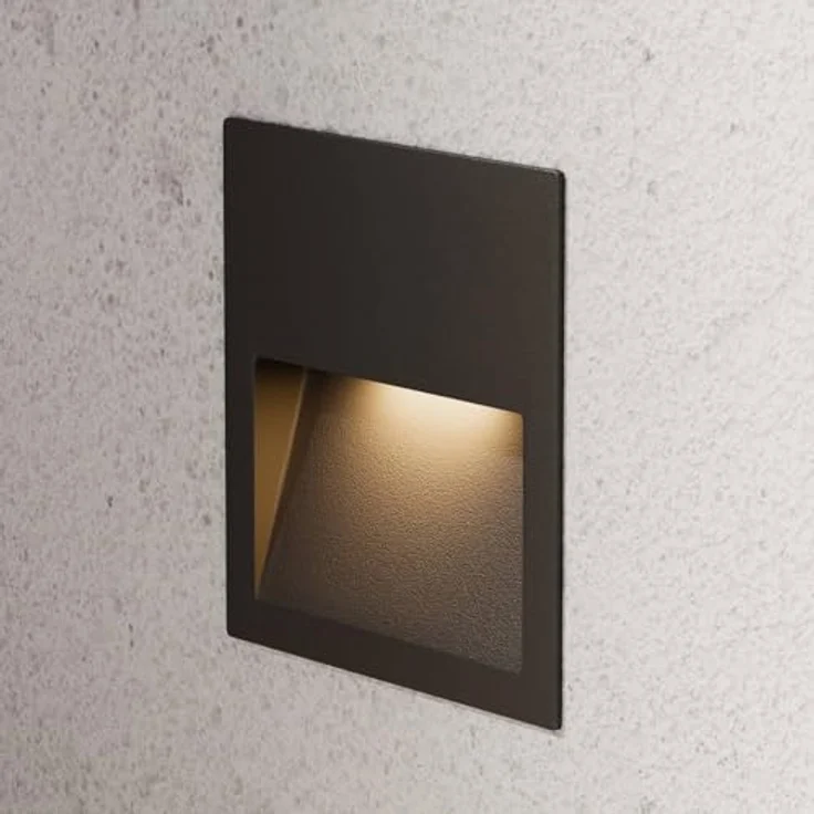 Lucande LED Wandeinbaulampe aussen für Wege, Treppen, Eingänge | IP54 | LED Außenleuchte dunkelgrau |Wandeinbaustrahler | Treppenbeleuchtung außen | inkl. 1 x 3W LED Leuchtmittel A+ – Bild 6