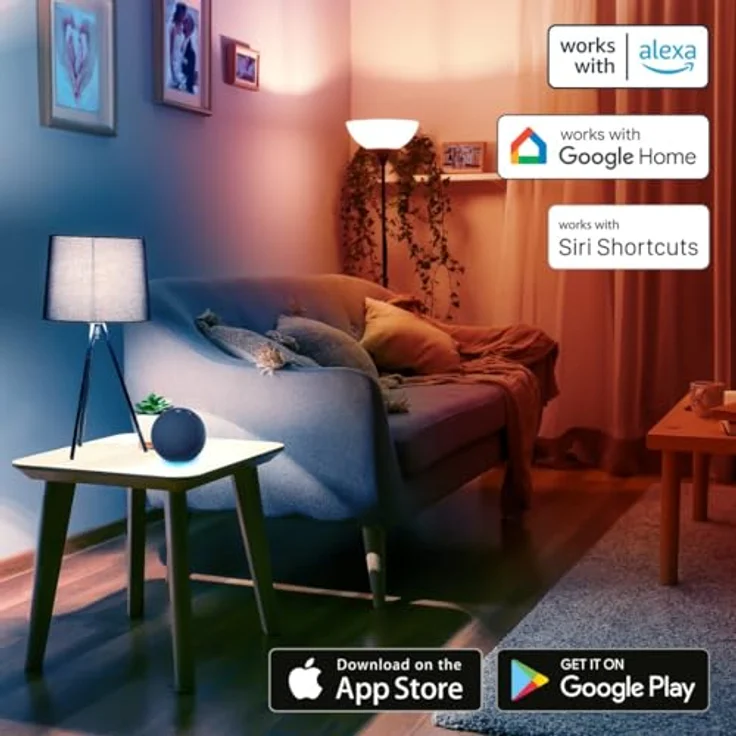 Hama Intelligente WLAN-Steckdosenleiste (Steckdosenleiste mit 4 USB-Steckdosen, 10 A + 4 USB, 2300 W, programmierbar über App, 1,7 m, Steckdosen Alexa Google Home, elektrische Messung, ohne Hub) Weiß – Bild 5