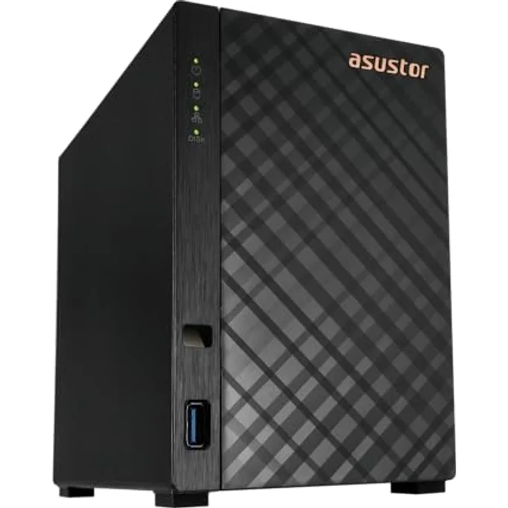 Asustor Drivestor 2 Gen 2 AS1202T, 2 Bay NAS mit 1,7 GHz Quad-Core-Prozessor, 2,5-Gigabit-Ethernet, 1 GB DDR4 RAM, 4K Transkodierung