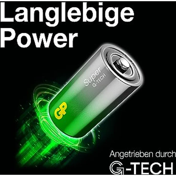 GP Super Alkaline Batterien C Baby, LR14, 1,5 V, 4 Stück, ideal für die Stromversorgung von Geräten des täglichen Bedarfs - Die Neue G-TECH-Technologie – Bild 3