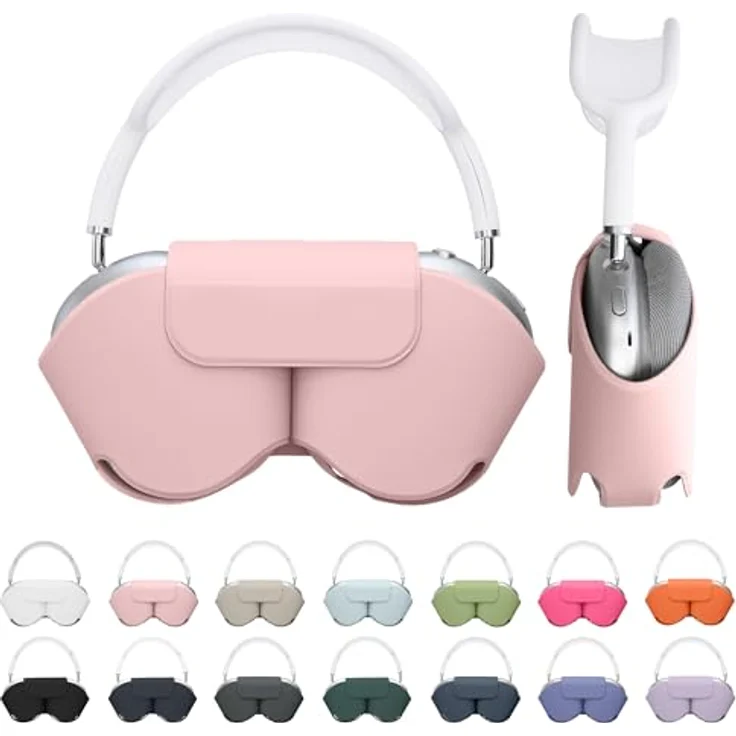 kwmobile Hülle für Apple AirPods Max/AirPods Max 2 - weiches Polyester Kopfhörer Cover, Sleep Mode kompatibel, Altrosa – Bild 1