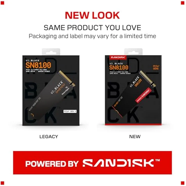 WD Black SN8100, 8TB M.2 NVMe SSD mit PCIe Gen5-Technologie, bis zu 14.900 MB/s Lese- und 14.000 MB/s Schreibgeschwindigkeit – Bild 3